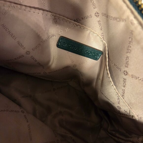 Michael Kors MK JST Medium Logo Dome Crossbody Bag- Racing Green - Picture 2 of 2